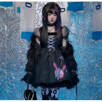 Diamond Honey Cherry Zombie Gothic Lolita Style Dress (DH276)